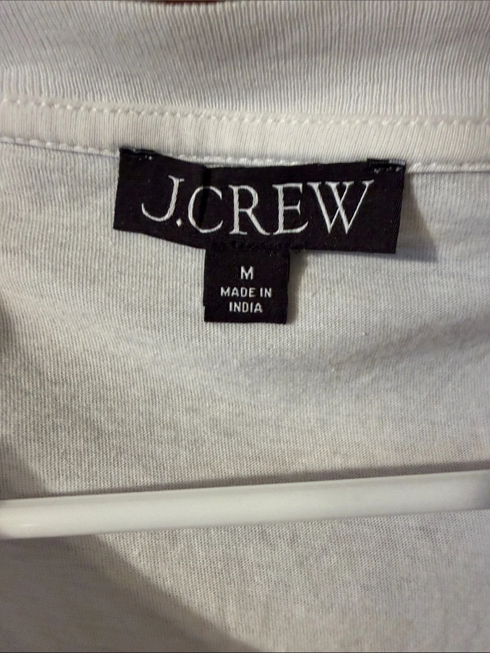 J. Crew White Beaded Cropped Tee